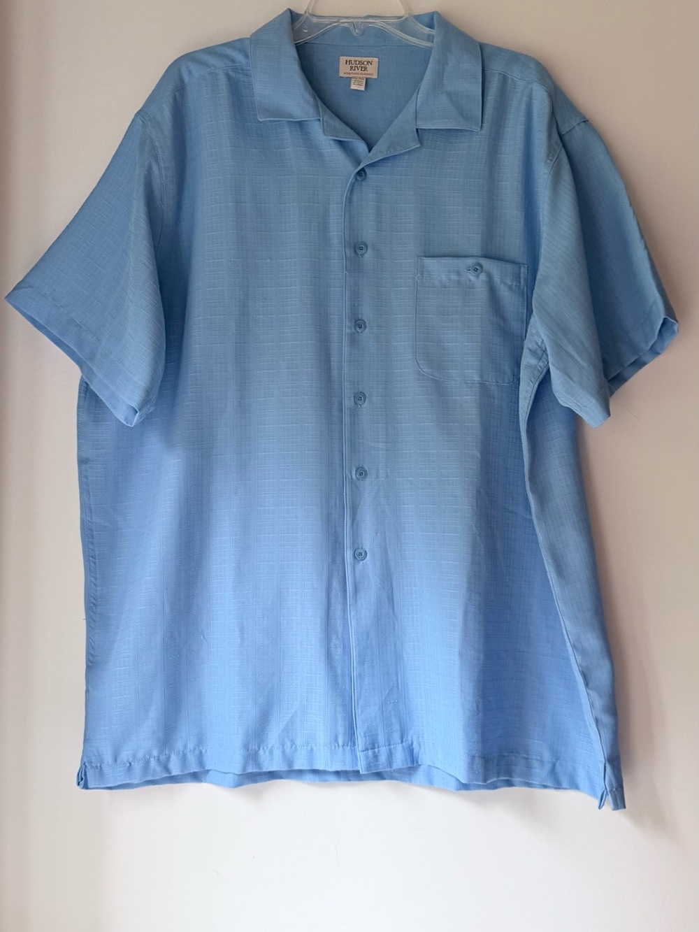 Classic Men’s Short-Sleeve Button Shirt by — Light Blue
